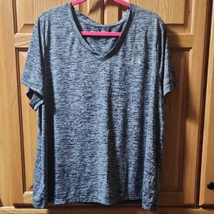 Under Armour Black and Gray V-Neck Shirt